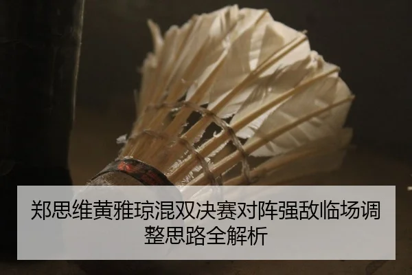 郑思维黄雅琼混双决赛对阵强敌临场调整思路全解析